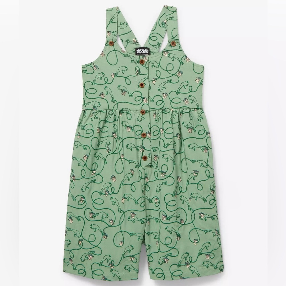 Disney Star Wars Grogu Button Front Toddler Romper — BoxLunch‎ Exclusive